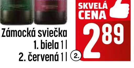 Zámocká sviečka biele víno