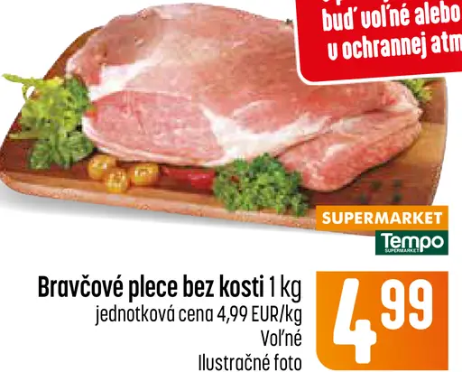 Bravčové plece bez kosti voľné