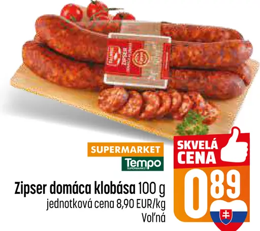 Zipser domáca klobása voľná