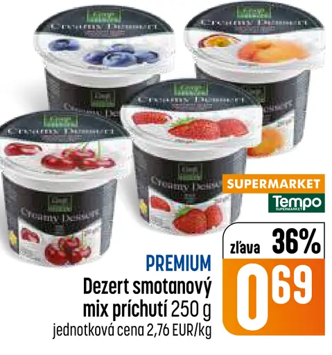 Dezert smotanový mix príchutí