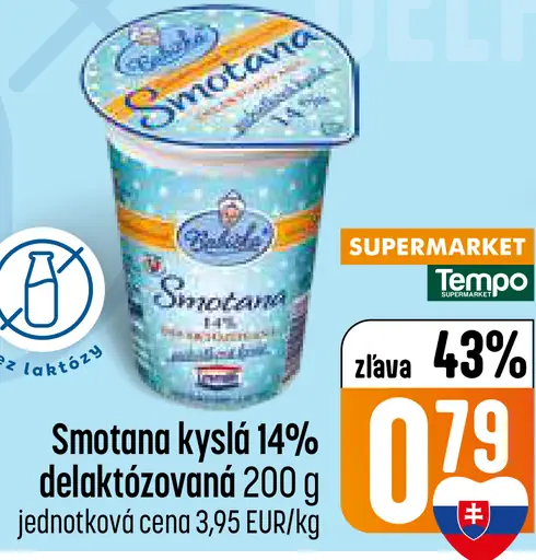 Rajo Smotana kyslá 14% delaktózovaná