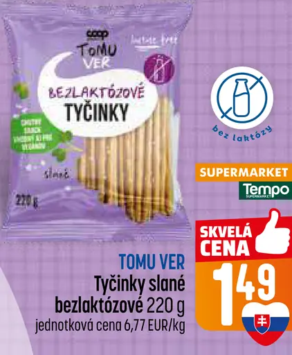 Tomu Ver tyčinky slané bezlaktózové