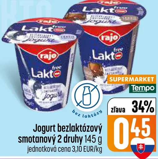 Rajo Jogurt bezlaktózový smotanový