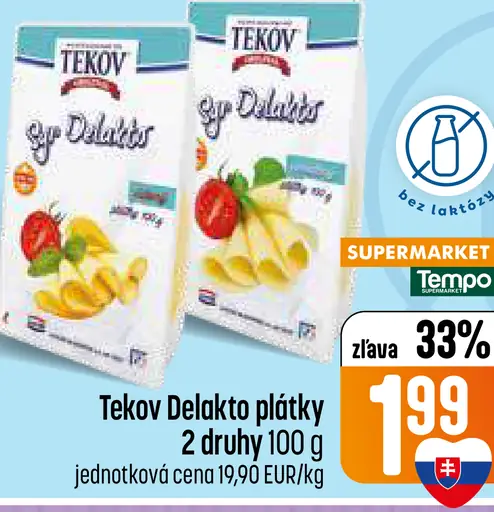 Tekov Delaktó plátky syr bezlaktózový