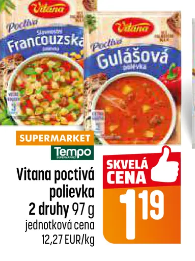 Vitana tradičná polievka, rôzne druhy