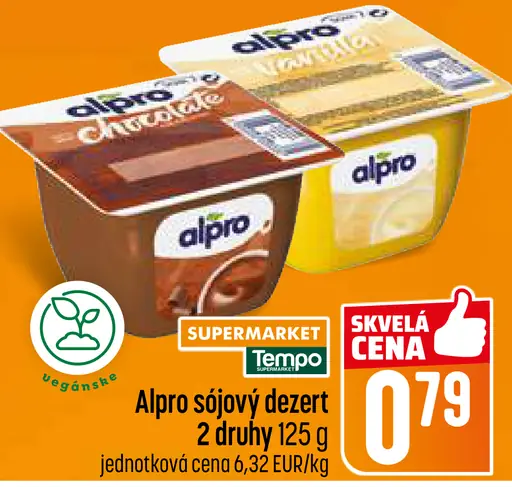 Alpro sójový dezert rôzne druhy