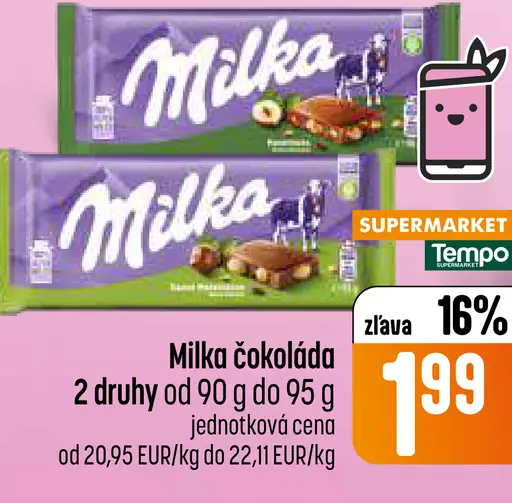 Milka Mliečna čokoláda