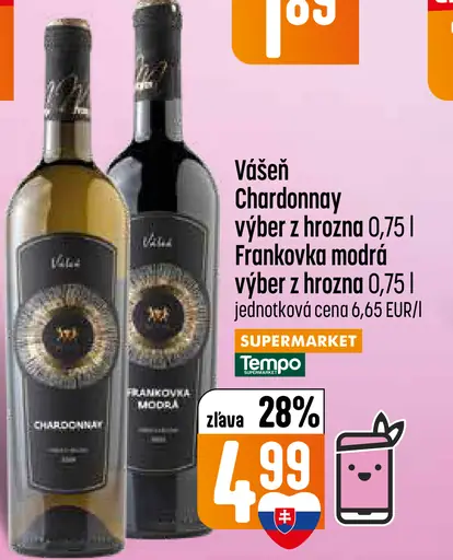 Vášeň Chardonnay výber z hrozna víno