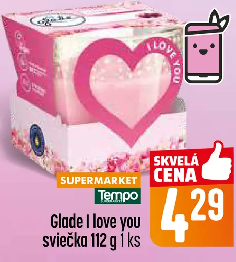Glade I love you sviečka