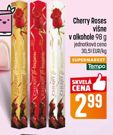 Cherry Roses dezert višne v alkohole