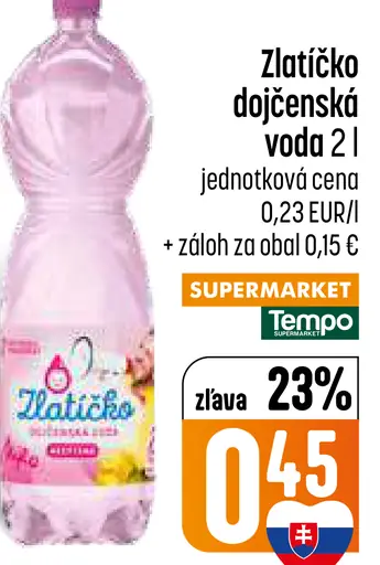 Zlatíčko dojčenská voda