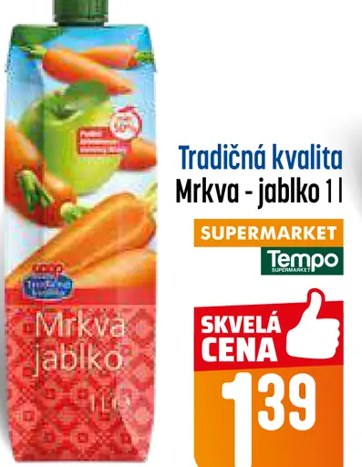 Tradičná kvalita Mrkva - jablko šťava