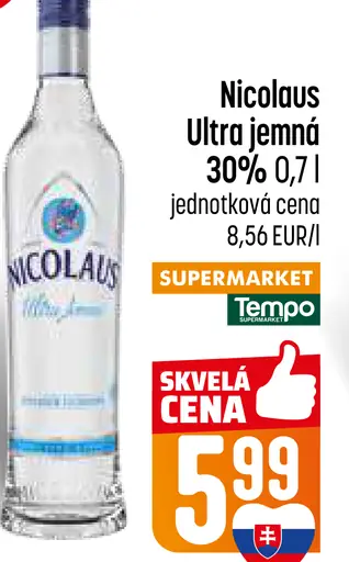 Nicolaus Ultra jemná vodka