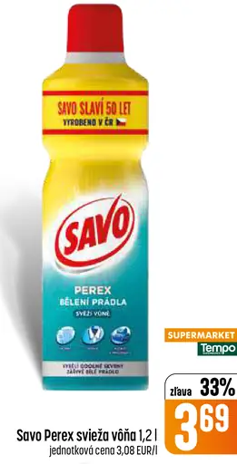 Savo Perex svieža vôňa bielenie prádla