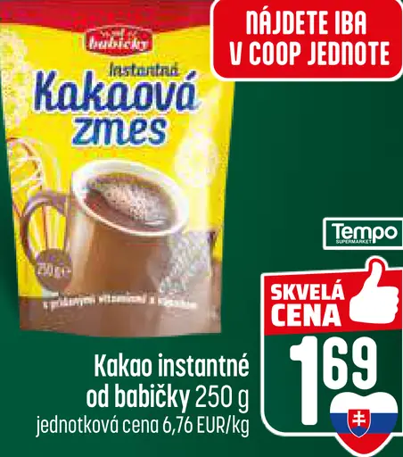Babičkina voľba kakaová zmes instantná