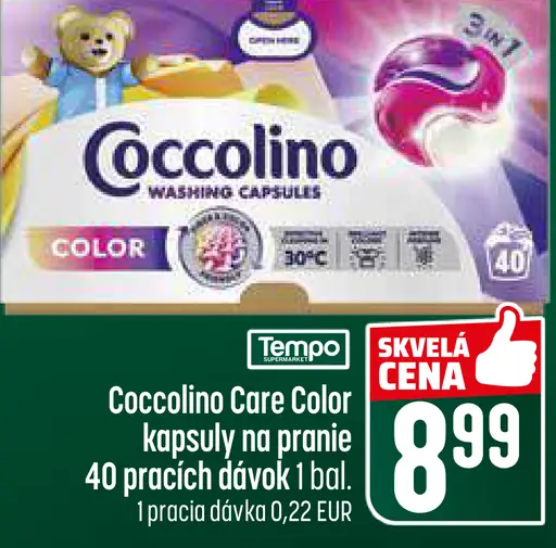 Coccolino Care Color gélové kapsuly na pranie 18 praní