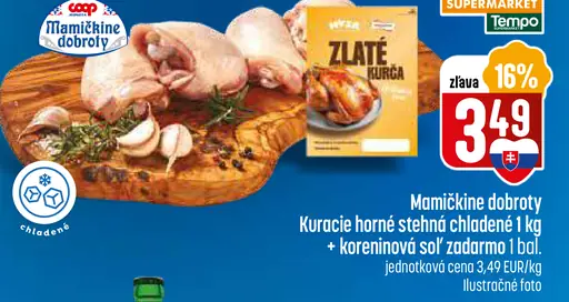 Mamičkine dobroty kuracie horné stehná chladené + korenená soľ
