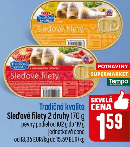 Tempo tradičná kvalita sleďové filety