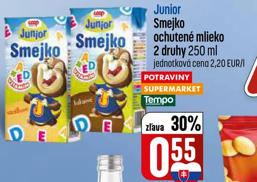 Junior Smejko ochutené mlieko