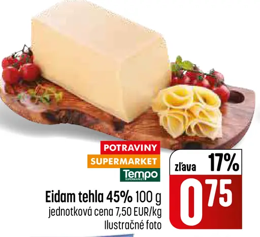 Eidam tehla 45% tvrdý syr