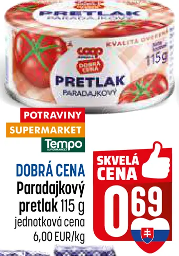 COOP Dobrá cena paradajkový pretlak