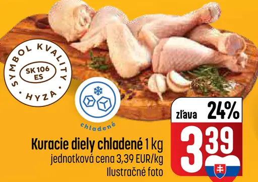 Kuracie diely chladené