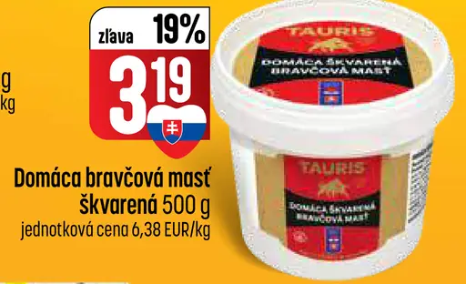 Domáca bravčová masť škvarková