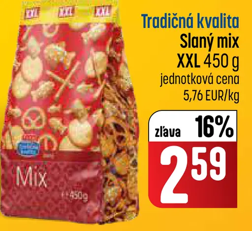 Tradičná kvalita slaný mix orechov XXL
