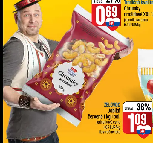 COOP Jednota Chrumky arašidové tradičná kvalita
