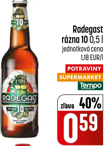 Radegast rázná 10 plechovka pivo