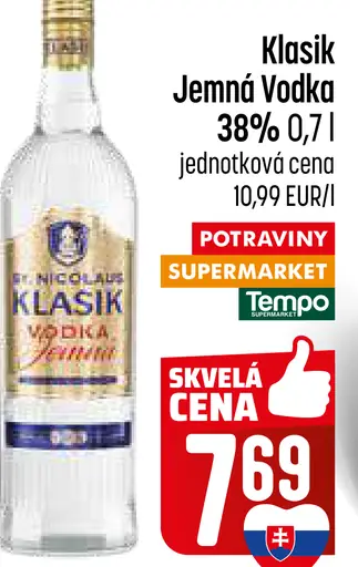 Nicolaus Klasik Jemná Vodka 38%