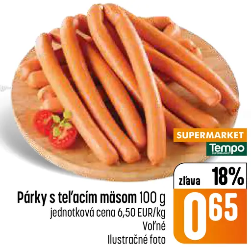 Párky s teľacím mäsom