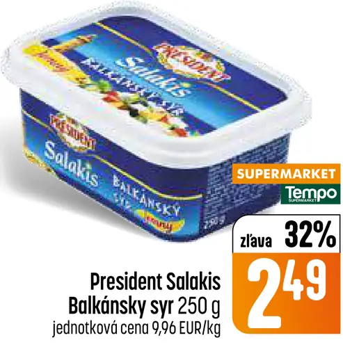 President Salakis Balkánsky syr