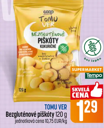 TOMU VER bezgluténové piškóty kukuričné