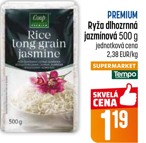 Coop Premium Ryža dlhozrnná jazmínová