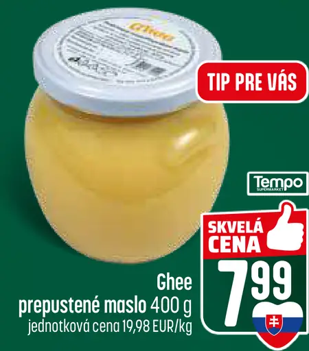 Ghee prepustené maslo