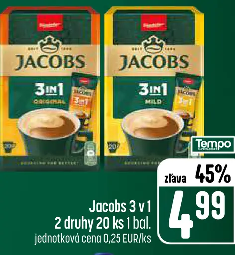 Jacobs 3 v 1 instantná káva