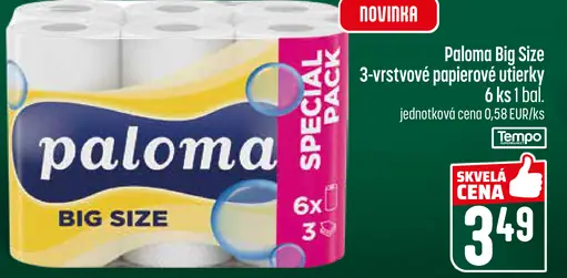 Paloma Big Size 3-vrstvové papierové utierky