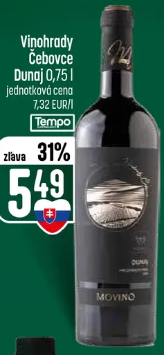 Vinhradny Čebovce Dunaj víno