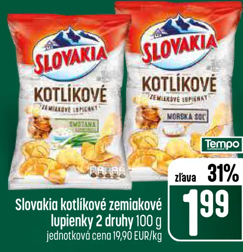 Slovakia zemiakové lupienky solené