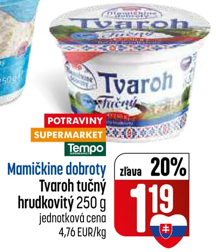 Mamičkine dobroty Tvaroh tučný hrudkovitý