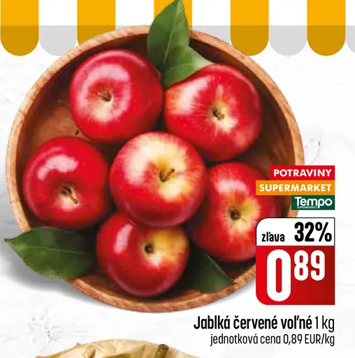 Jablká červené voľné