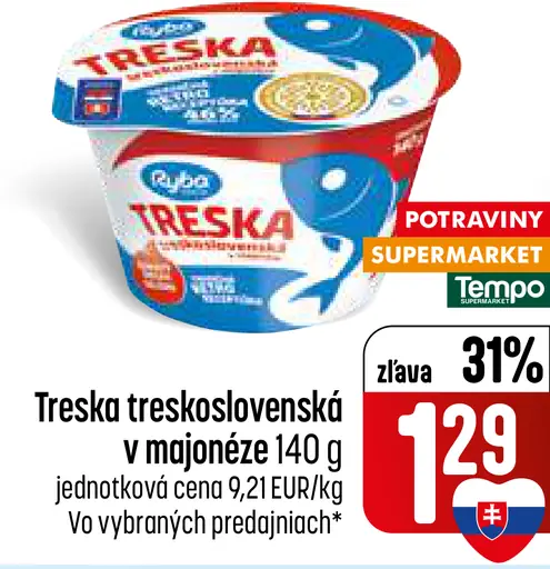 Treska treskoslovenská v majonéze