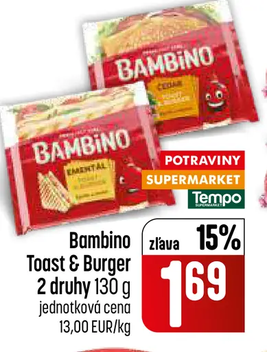 Bambino Toast & Burger ementál