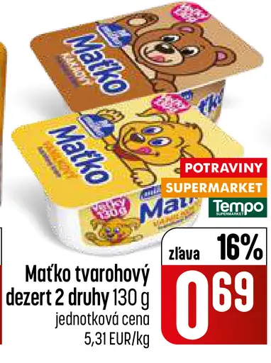 Mňamky tvarohový dezert