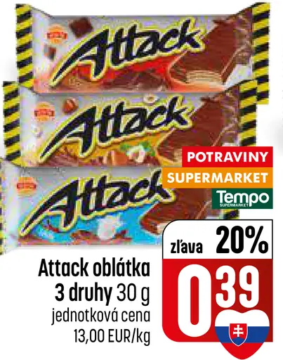 Attack oblátka 3 druhy