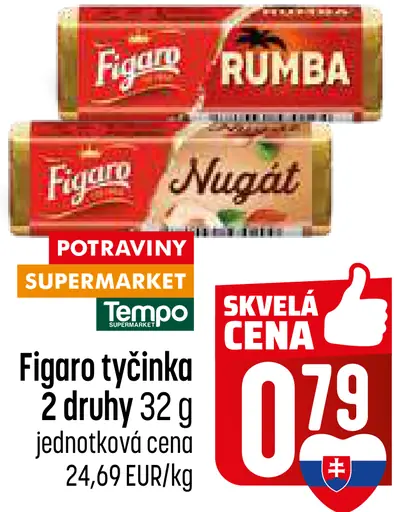Figaro tyčinka Rumba alebo Nugát 2 druhy