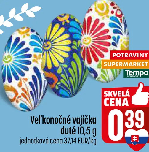 Veľkonočné vajíčka duté čokoládové