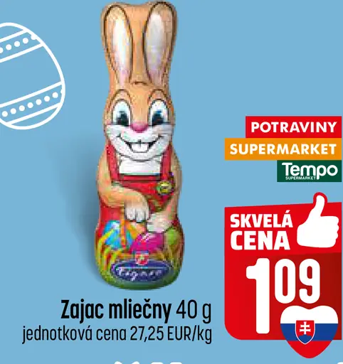 Zajac mliečny čokoládový