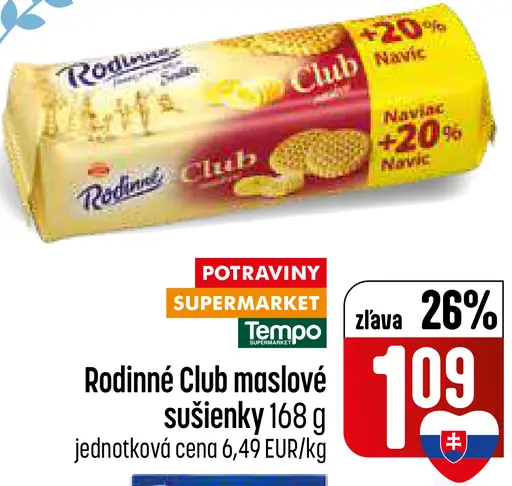 Rodinné Club maslové sušienky